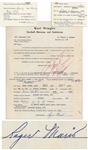 Interesting Roger Maris Lot -- Baseball Questionnaire Filled Out and Signed by Maris in 1957 & Two Cards Also Filled Out by Him With Details on His Name Change and the Scout Who Signed Him